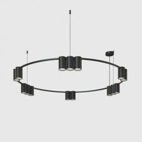 DK4067-BK Подвесной светильник ORBIT, IP20, 15xGU10 LED до 15 Вт, черный матовый, алюминий в Асбесте - asbest.ok-mebel.com | фото