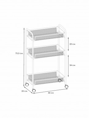 Э 322 С Этажерка "Ладья 2К" Серый в Асбесте - asbest.ok-mebel.com | фото 2