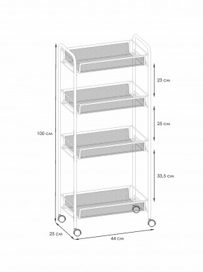 Э 342 С Этажерка "Ладья 24К" Серый в Асбесте - asbest.ok-mebel.com | фото 2