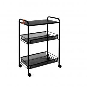 Э 356 Ч Этажерка "Ладья 33КС" Черный в Асбесте - asbest.ok-mebel.com | фото 2