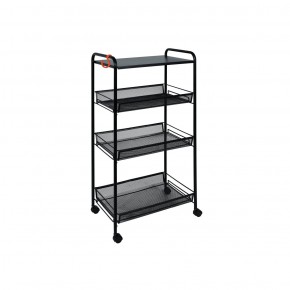 Э 357 Ч Этажерка "Ладья 34КС" Черный в Асбесте - asbest.ok-mebel.com | фото 2