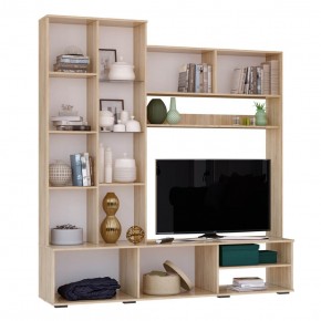 ФЛАЙ Центральная секция ЦС-01 (дуб сонома/белый) в Асбесте - asbest.ok-mebel.com | фото 3