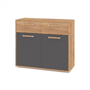 ФЛОРИДА Ф42 Комод (дуб золотой/графит) в Асбесте - asbest.ok-mebel.com | фото