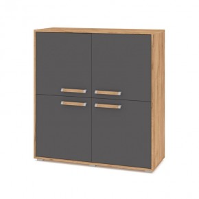ФЛОРИДА Ф43 Комод (дуб золотой/графит) в Асбесте - asbest.ok-mebel.com | фото