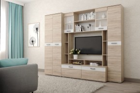 Гостиная Белла (Дуб Сонома/Белый глянец) в Асбесте - asbest.ok-mebel.com | фото