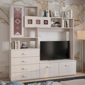 Гостиная Белла (модульная) ясень белый в Асбесте - asbest.ok-mebel.com | фото 15