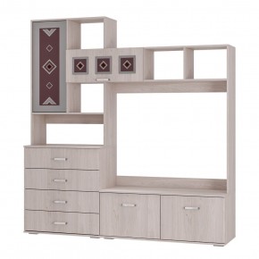 Гостиная Белла (модульная) ясень белый в Асбесте - asbest.ok-mebel.com | фото 2