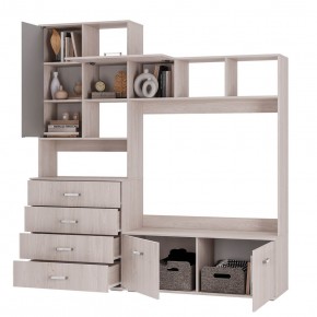 Гостиная Белла центральная секция (ясень белый) в Асбесте - asbest.ok-mebel.com | фото 2