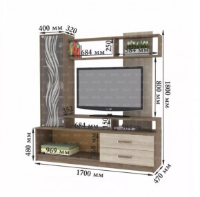 Гостиная Дарья Модульная (Дуб вотан/Белый глянец) в Асбесте - asbest.ok-mebel.com | фото 5