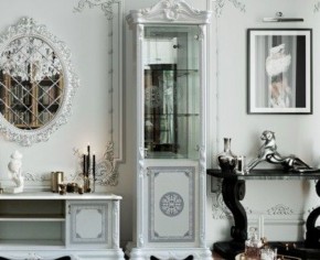 Гостиная Грация (комплект) белый/серебро в Асбесте - asbest.ok-mebel.com | фото 3