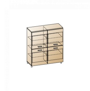 Гостиная Камелия Композиция 8 (Снежный ясень - серый) в Асбесте - asbest.ok-mebel.com | фото 10