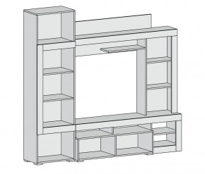 Гостиная Луизиана (Дуб сонома/Венге) в Асбесте - asbest.ok-mebel.com | фото 2