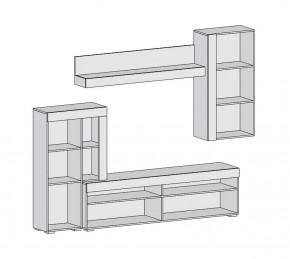 Гостиная Майами (Дуб Белый) в Асбесте - asbest.ok-mebel.com | фото 2