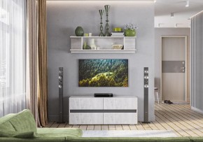 Гостиная Мрия (модульная) Бетон пайн светлый/Графит в Асбесте - asbest.ok-mebel.com | фото 11