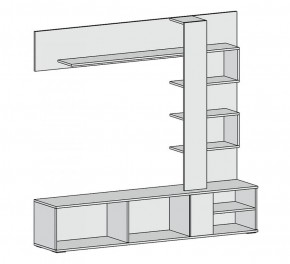 Гостиная Невада (дуб сонома/белый бриллиант) в Асбесте - asbest.ok-mebel.com | фото 3