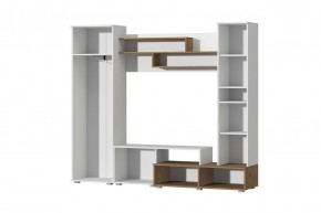 Гостиная Юна (Белый текстурный/Дуб крафт золотой) в Асбесте - asbest.ok-mebel.com | фото 2