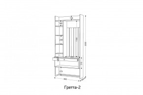 ГРЕТТА Прихожая (дуб сонома/ясень черный) в Асбесте - asbest.ok-mebel.com | фото 5