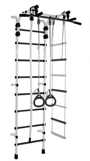 ДСК Орленок цв.белый-черный: турник, кольца, канат, веревочная лестница в Асбесте - asbest.ok-mebel.com | фото