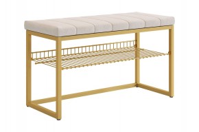 КЛАССНАЯ 2 Обувница (золото/крем (велюр)) в Асбесте - asbest.ok-mebel.com | фото