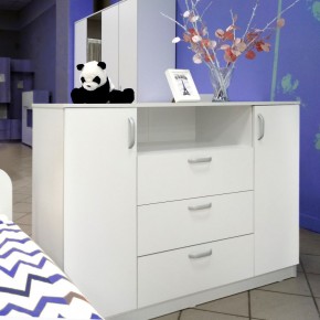 Комод 1400 Париж (Белый тиснение) в Асбесте - asbest.ok-mebel.com | фото 5