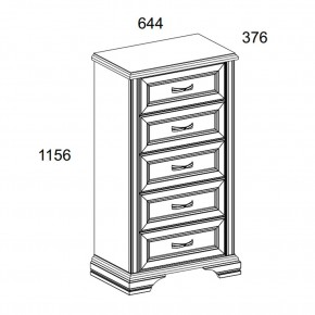 Комод 5S, MONAKO, цвет Сосна винтаж/дуб анкона в Асбесте - asbest.ok-mebel.com | фото 2