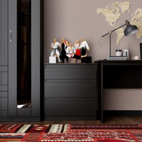 Комод КАСТОР с тремя ящиками, цвет Дуб Венге в Асбесте - asbest.ok-mebel.com | фото 3