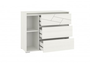 АДЕЛИНА Комод с 1дв и 3-мя ящ (белый рамух) в Асбесте - asbest.ok-mebel.com | фото 2