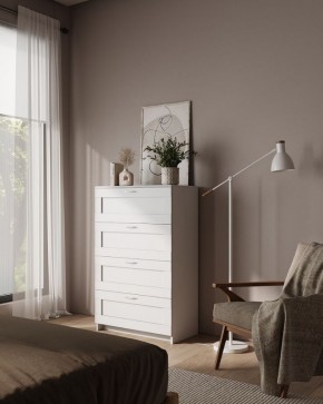 Комод СИРИУС с четырьмя ящиками, цвет белый в Асбесте - asbest.ok-mebel.com | фото