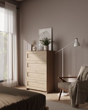 Комод СИРИУС с четырьмя ящиками, цвет Дуб Сонома в Асбесте - asbest.ok-mebel.com | фото