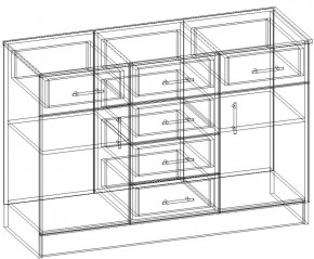 СОФИЯ Комод К1200 2Д (венге/дуб белфорт) в Асбесте - asbest.ok-mebel.com | фото 3