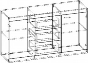 СОНАТА КС-1500 Комод (Дуб сонома/Белый глянец) в Асбесте - asbest.ok-mebel.com | фото 2