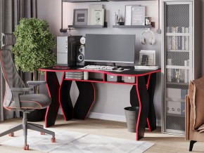 Компьютерный стол КЛ №9.0 (Черный/Красный) в Асбесте - asbest.ok-mebel.com | фото 4