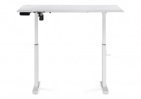 Компьютерный стол Маркос с механизмом подъема 140х80х75 белый / шагрень белая в Асбесте - asbest.ok-mebel.com | фото 4