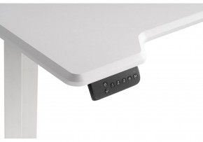 Компьютерный стол Маркос с механизмом подъема 140х80х75 белый / шагрень белая в Асбесте - asbest.ok-mebel.com | фото 7