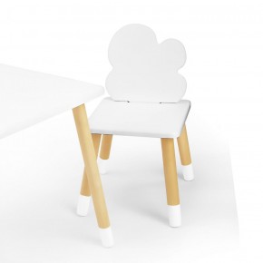 Комплект детской мебели стол и два стула Облачко (Белый/Белый/Береза) в Асбесте - asbest.ok-mebel.com | фото 1