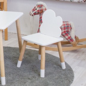 Комплект детской мебели стол и два стула Облачко (Белый/Белый/Береза) в Асбесте - asbest.ok-mebel.com | фото 3