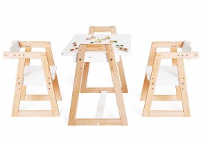 Комплект детской мебели стол и  два стула Я САМ "Лофт-Дуо" (Белый) в Асбесте - asbest.ok-mebel.com | фото