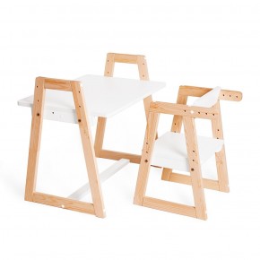 Комплект детской мебели стол и  два стула Я САМ "Лофт-Дуо" (Белый) в Асбесте - asbest.ok-mebel.com | фото 5