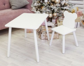 Комплект детской мебели стол и стул Мишутка (Белый/Белый/Белый) в Асбесте - asbest.ok-mebel.com | фото