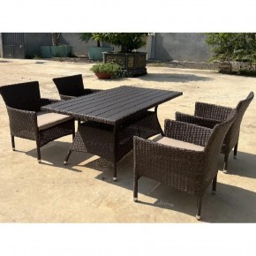 Комплект мебели из иск. ротанга AM-196B/T196 Brown 4Pcs (4+1) в Асбесте - asbest.ok-mebel.com | фото 3