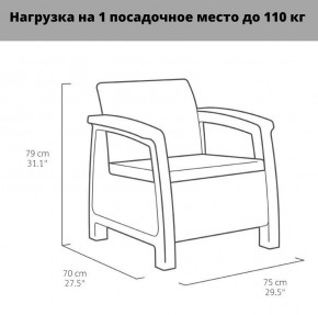Комплект мебели Корфу Рест (Corfu Rest - without table) капучино-песок в Асбесте - asbest.ok-mebel.com | фото 3