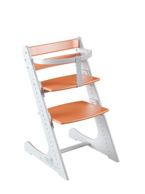 Комплект растущий стул и жесткий ограничитель Конёк Горбунёк Комфорт  (Бело-оранжевый) в Асбесте - asbest.ok-mebel.com | фото