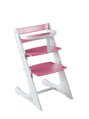 Комплект растущий стул и жесткий ограничитель Конёк Горбунёк Комфорт  (Бело-розовый) в Асбесте - asbest.ok-mebel.com | фото