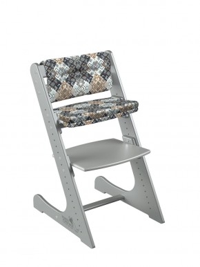 Комплект растущий стул и подушки Конёк Горбунёк Комфорт  (Серый металлик, Лабиринт) в Асбесте - asbest.ok-mebel.com | фото