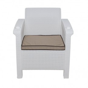 Комплект уличной мебели Yalta Premium Terrace Triple Set (Ялта) белый (+подушки под спину) в Асбесте - asbest.ok-mebel.com | фото 7