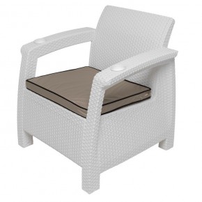 Комплект уличной мебели Yalta Premium Terrace Triple Set (Ялта) белый (+подушки под спину) в Асбесте - asbest.ok-mebel.com | фото 8