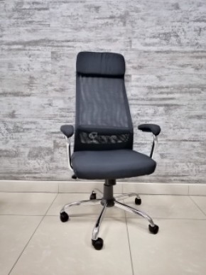 Кресло Barneo K-115 для персонала (черная ткань, черная сетка) в Асбесте - asbest.ok-mebel.com | фото