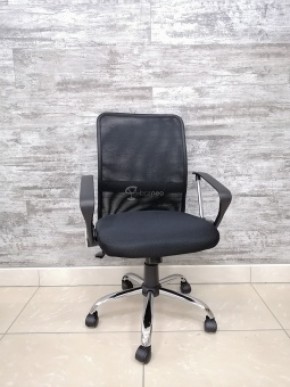Кресло Barneo K-147 для персонала (черная ткань и сетка) в Асбесте - asbest.ok-mebel.com | фото 3