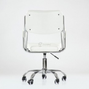 Кресло Barneo K-29 на колесиках (белая экокожа) в Асбесте - asbest.ok-mebel.com | фото 3