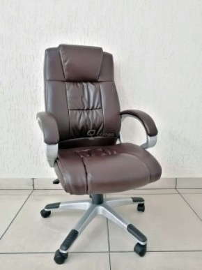 Кресло Barneo K-6 для руководителя (коричневая экокожа) в Асбесте - asbest.ok-mebel.com | фото 1